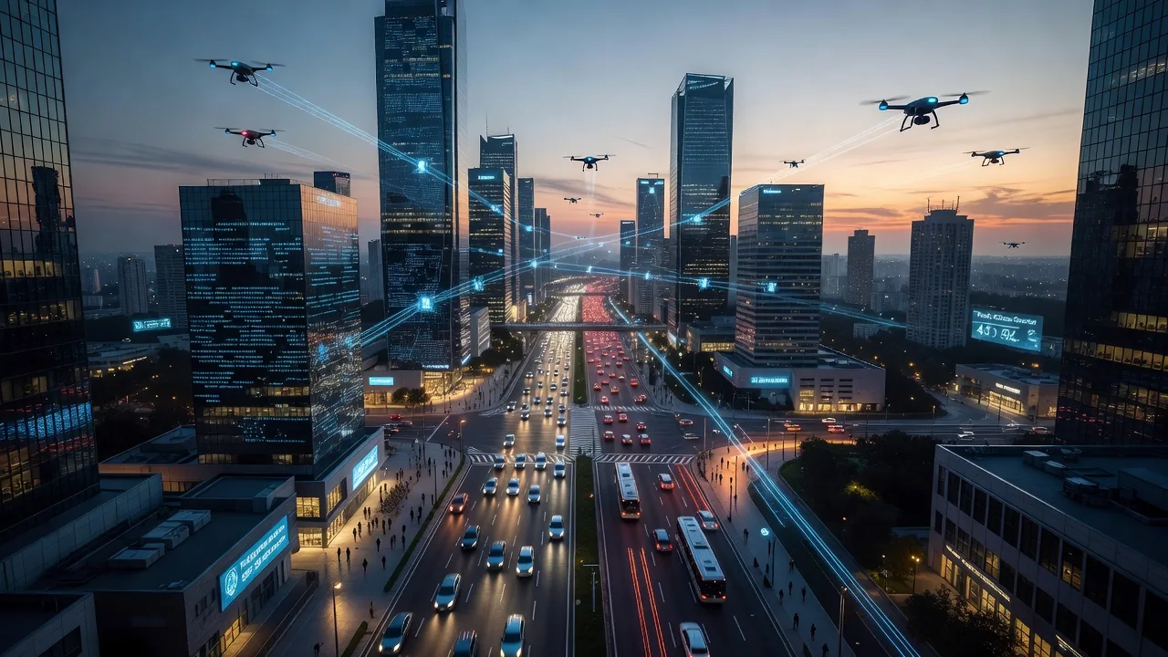 Smart city night